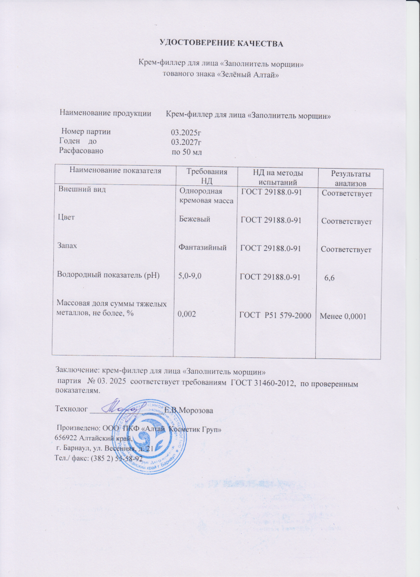 Паспорт №032025